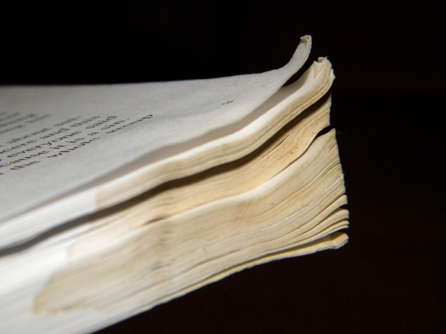 A photo of wrinkled book