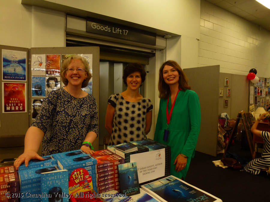 A photograph of the publishers of Firefly Press and author Sarah Govett