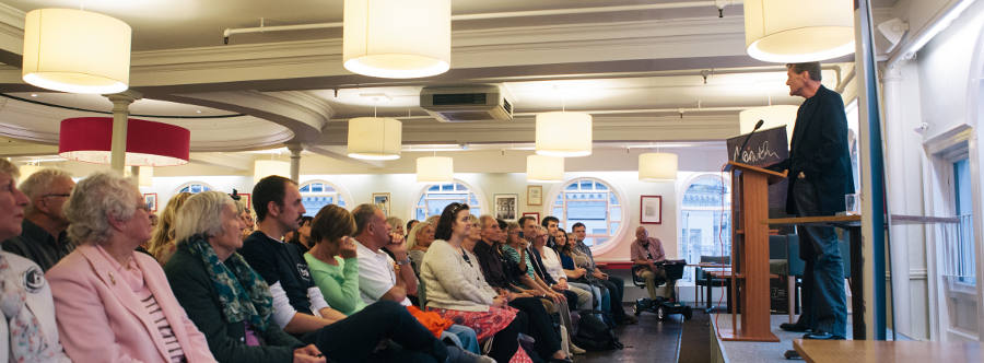 A photograph of the Noirwich Crime Writing Festival