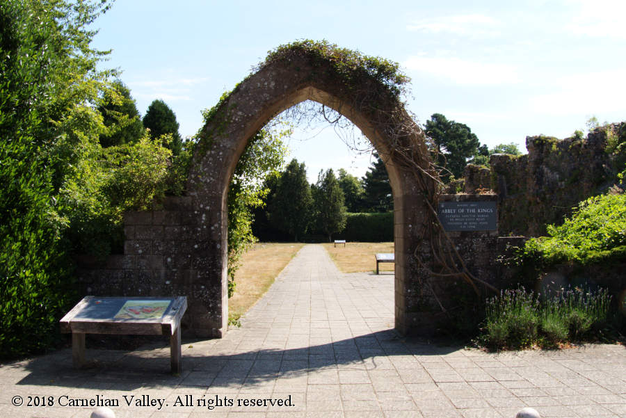A photograph of the Abbey's arch