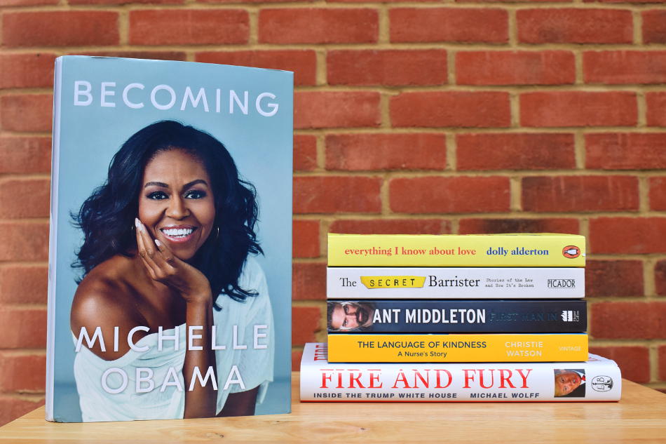 A photograph of Michelle Obama's Becoming